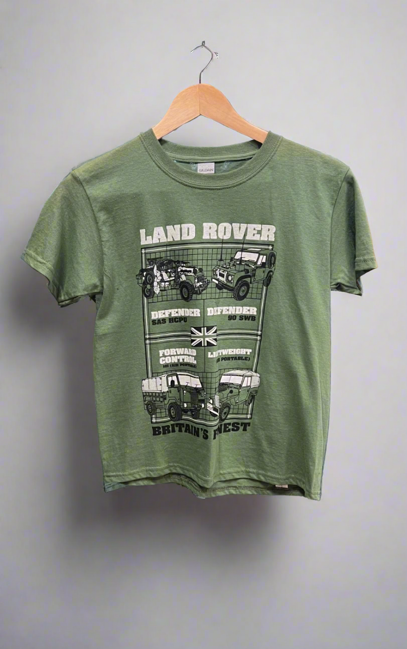 Adults Land Rover Defender Britain's Best multiprint cotton T shirt