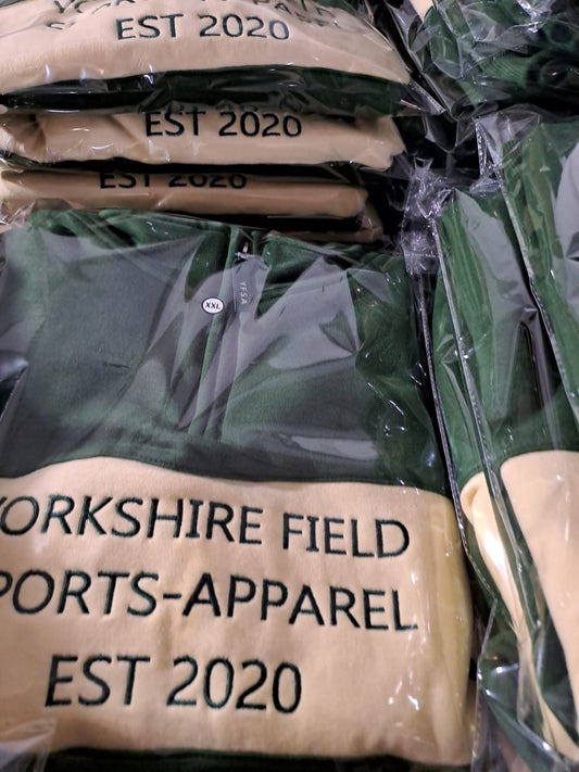 Yorkshire Field Sports-Apparel Unisex 1/4 quarter zip quality fleece jumpers