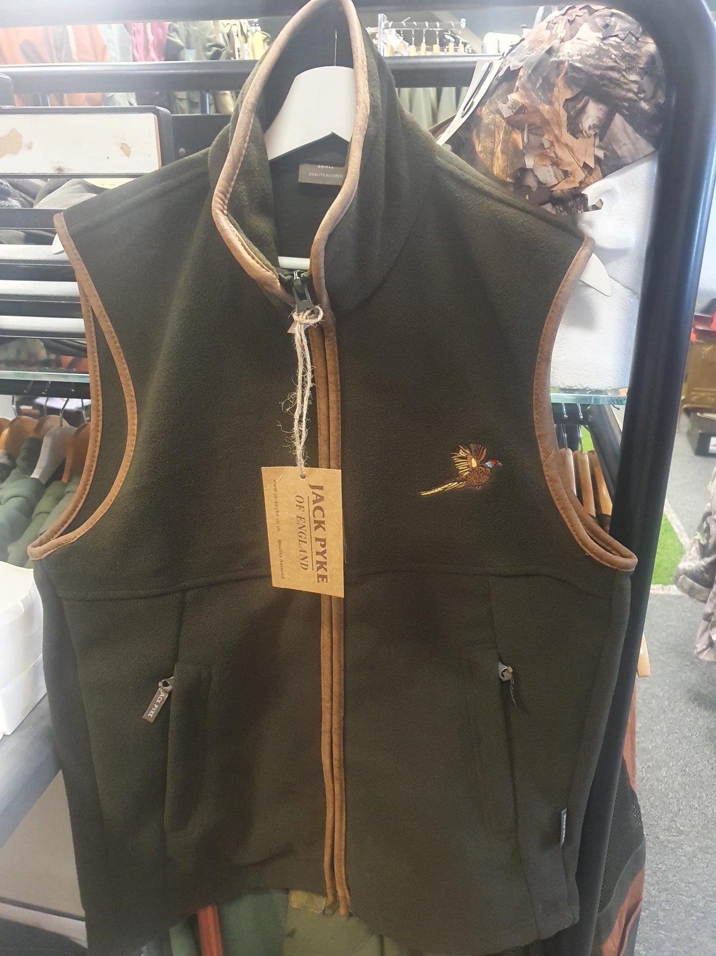 Jack Pyke Pheasant Motif Gilet Olive