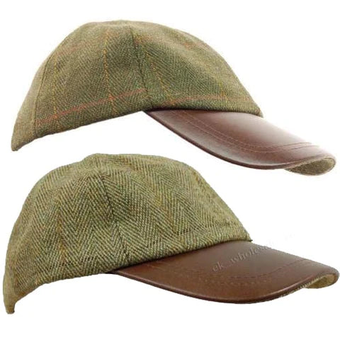 Game Tweed Skip Leather Peak cap