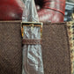### SALE ### Harris Tweed and Leather Panel Olivia tote bag brown and check
