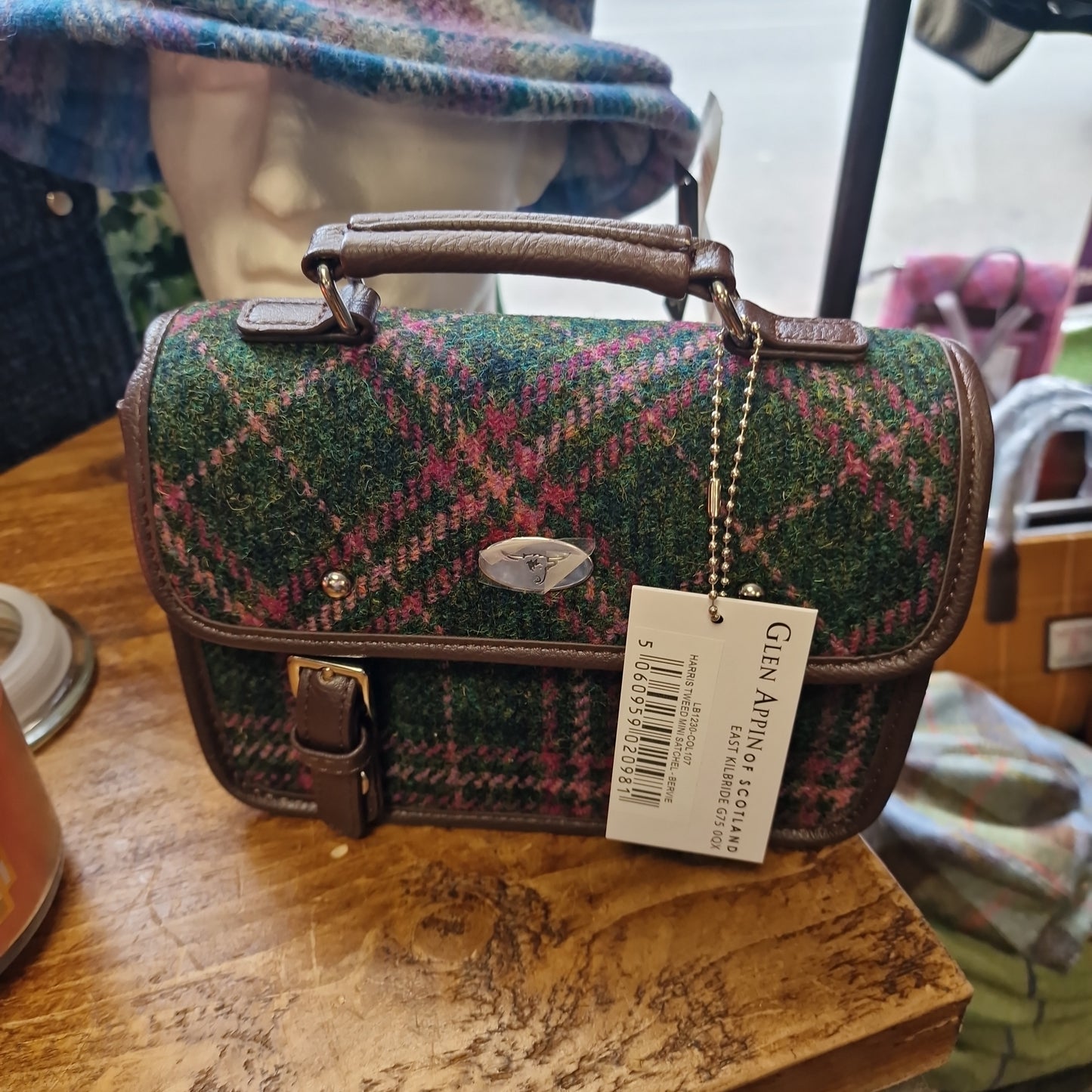 ### SALE ### Harris Tweed Mini Satchel bag