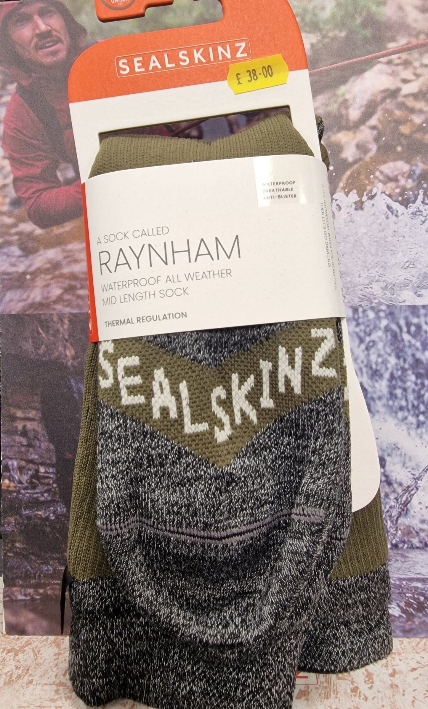 SEALSKINZ WATERPROOF RAYNHAM SOCKS MID CALF