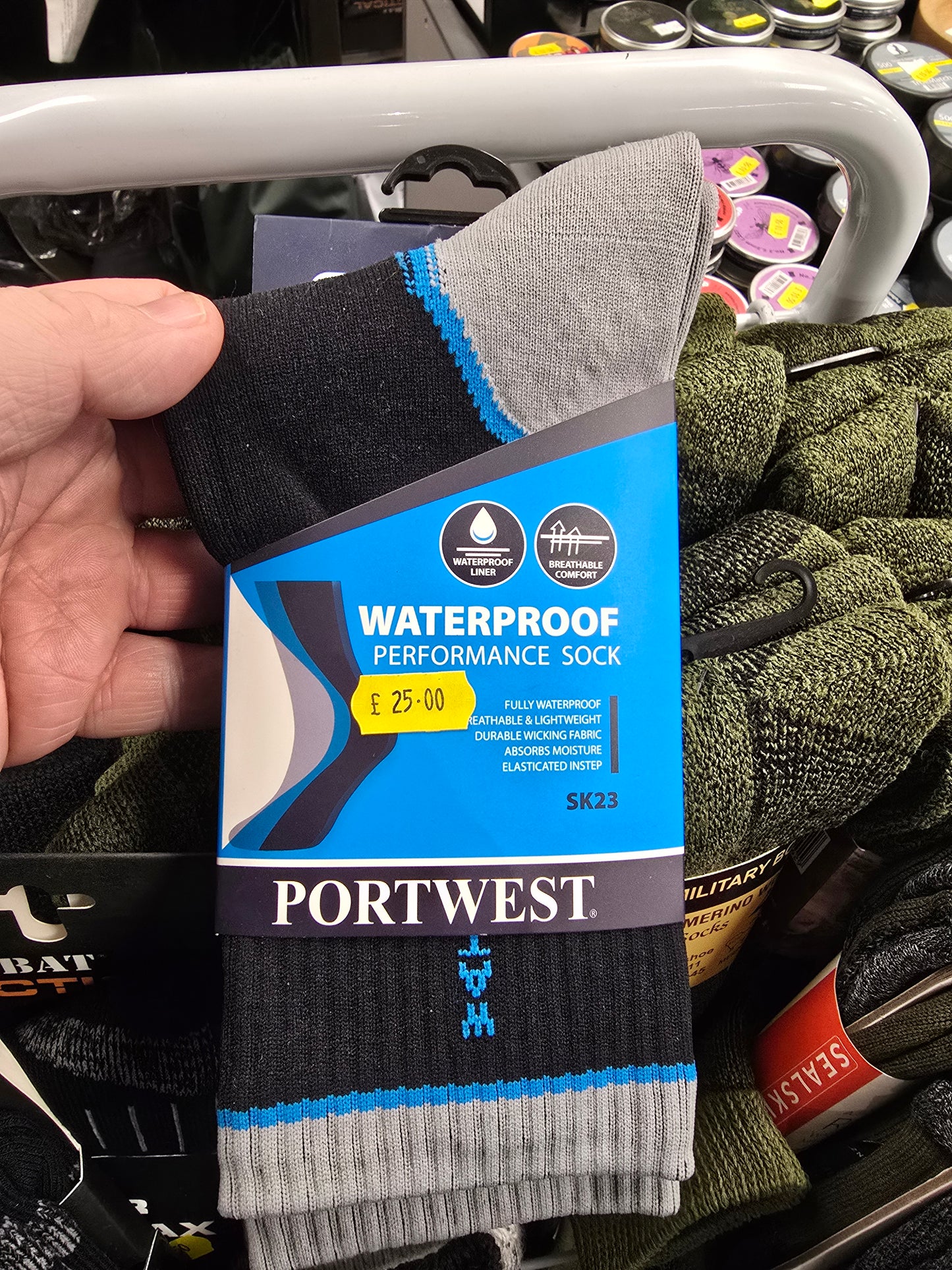 Portwest waterproof working socks