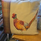 Quality country tweed styled cushions with Stag or Pheasant prints made in the uk