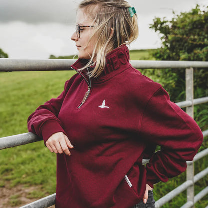 The Country Duck Company Harlequin Quarter Zip top, pullover jumper various colours