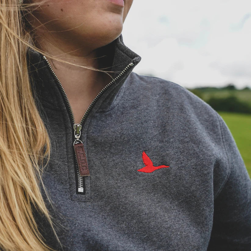 The Country Duck Company Harlequin Quarter Zip top, pullover jumper various colours