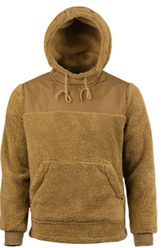 Jack Pyke Sherpa Fleece Hoodie Gen 2 Green and Camel