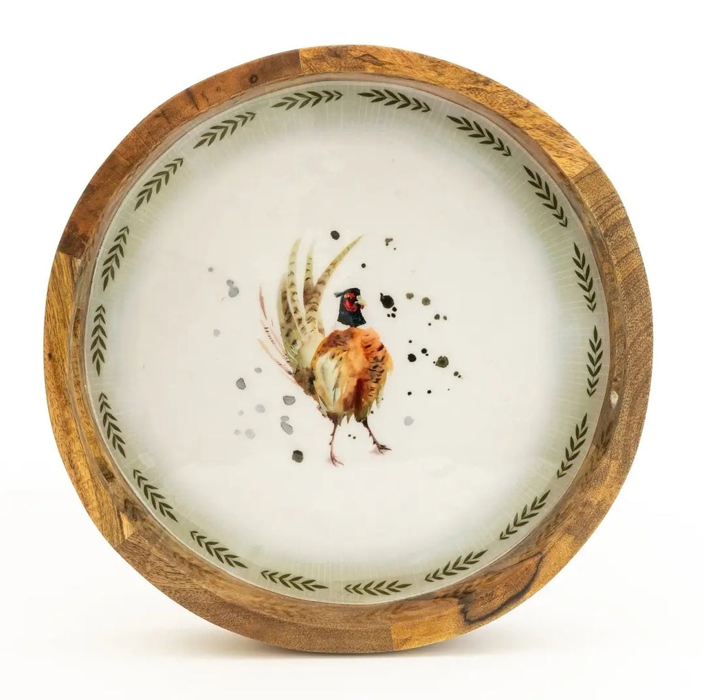 Yorkshire Field Sports Apparel Rustic Country Collection Pheasant Enamel Tray