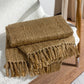 YFSA RUSTIC COUNTRY COLLECTION MORNI WOVERN FRINGED THROW VARIOUS COLOURS