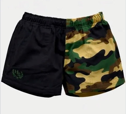 Hazy Blue 2 tone zipped pocketed farmer shorts various colours