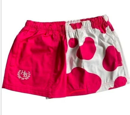 Hazy Blue 2 tone zipped pocketed farmer shorts various colours