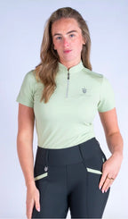 Blackfort Equestrian matcha cool  short sleeve mesh base layer top