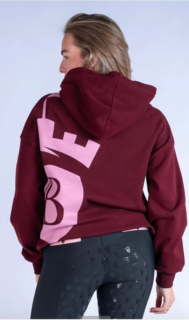 Blackfort Equestrian Grace Burgundy & Pink Hoodie