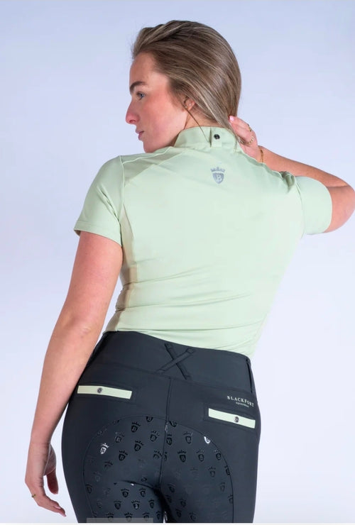 Blackfort Equestrian matcha cool  short sleeve mesh base layer top