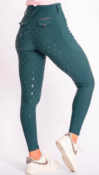 Blackfort Equestrian green & rose gold riding breggings