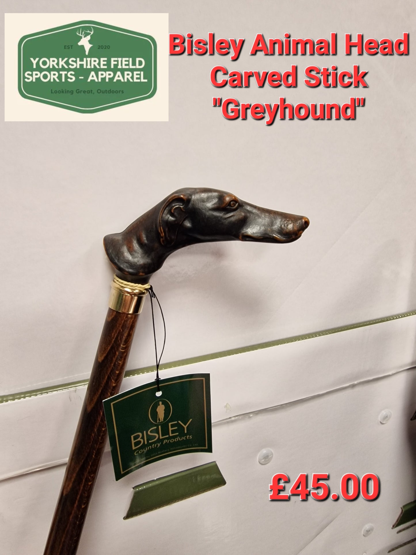 Bisley Animal Head Carved Stick