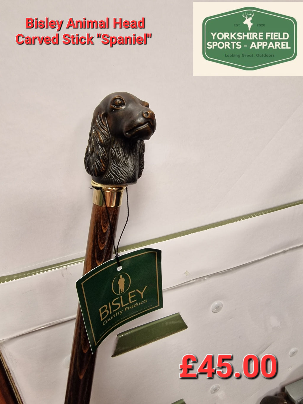 Bisley Animal Head Carved Stick