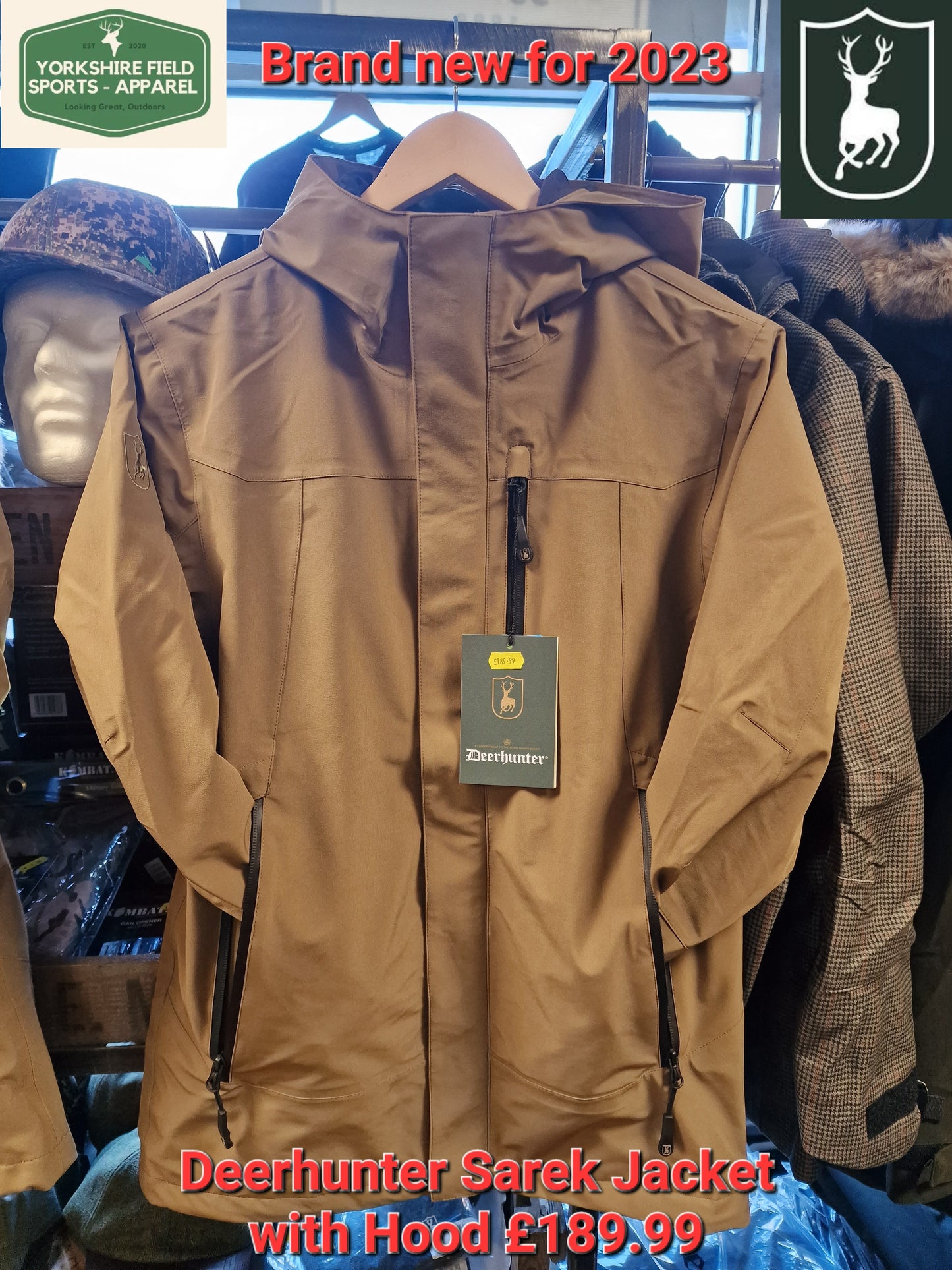 Deerhunter Mens Sarek Waterproof Hooded Jacket Brand new 2023