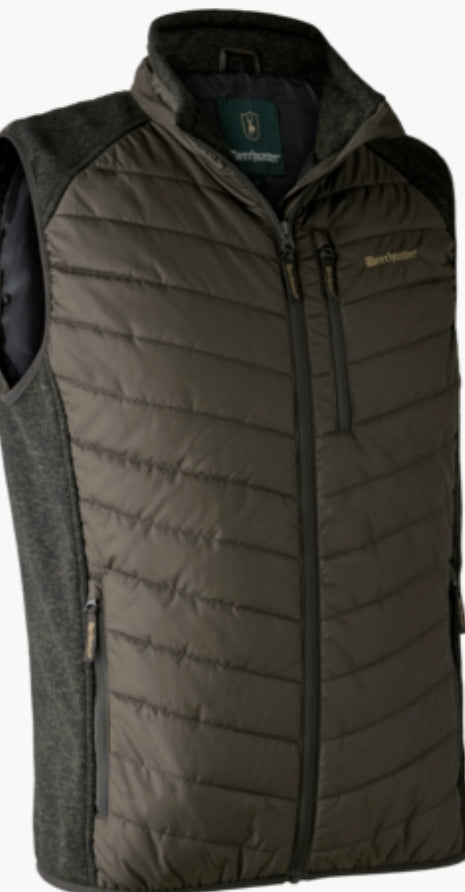 Deerhunter Padded Gilet Waistcoat with Knit Timber/Green