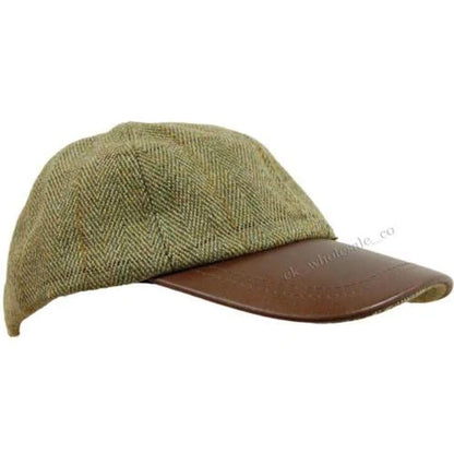 Game Tweed Skip Leather Peak cap