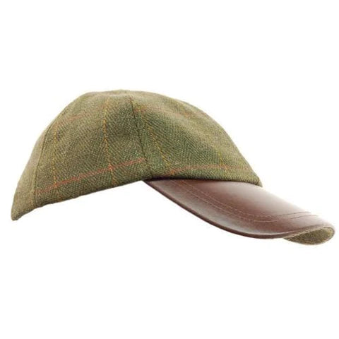 Game Tweed Skip Leather Peak cap